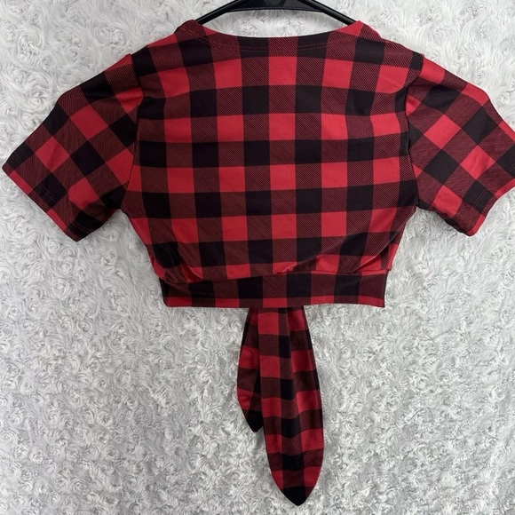 Waitressville Twin Peaks Red Plaid Crop Top Uniform Size XXS Halloween Cosplay - Picture 8 of 9